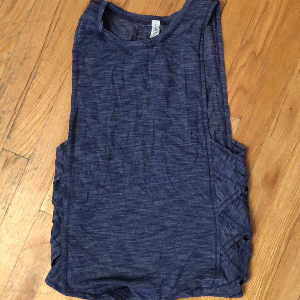 Lululemon blue top with crossed side
